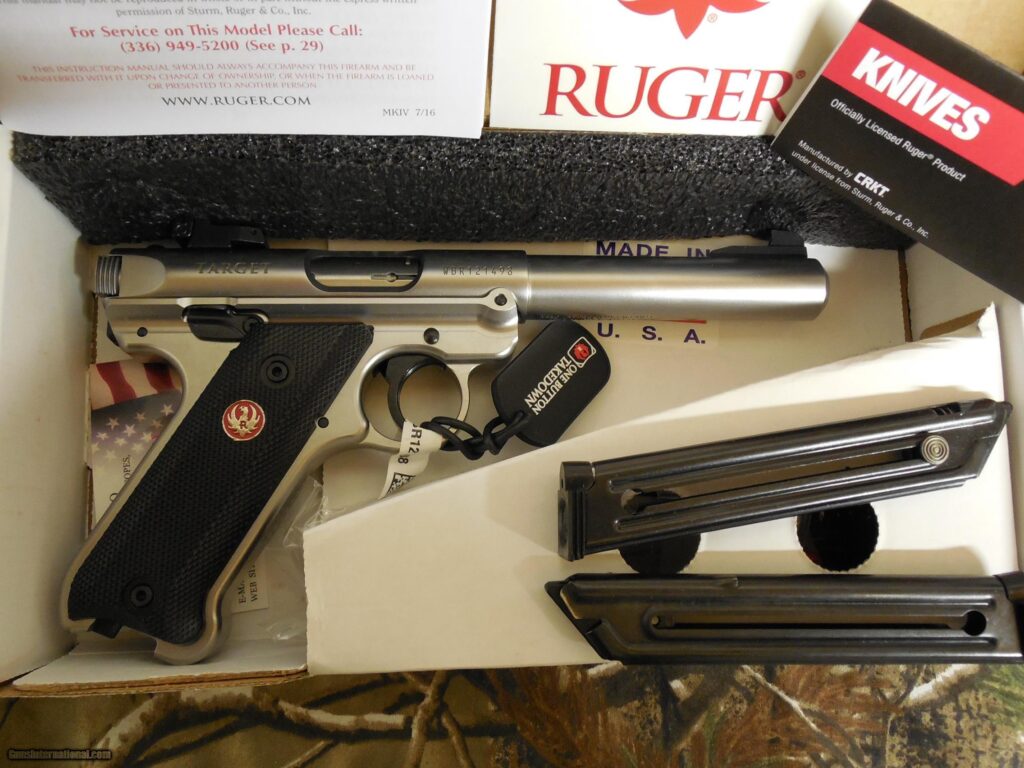 ruger mark iv target stainless for sale